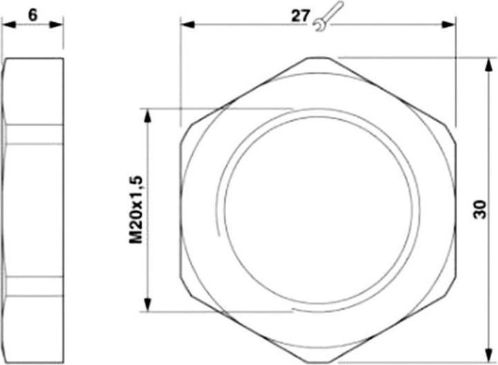 Produktbild Phoenix Contact QUICKON-Befestigungs-Mutter 16