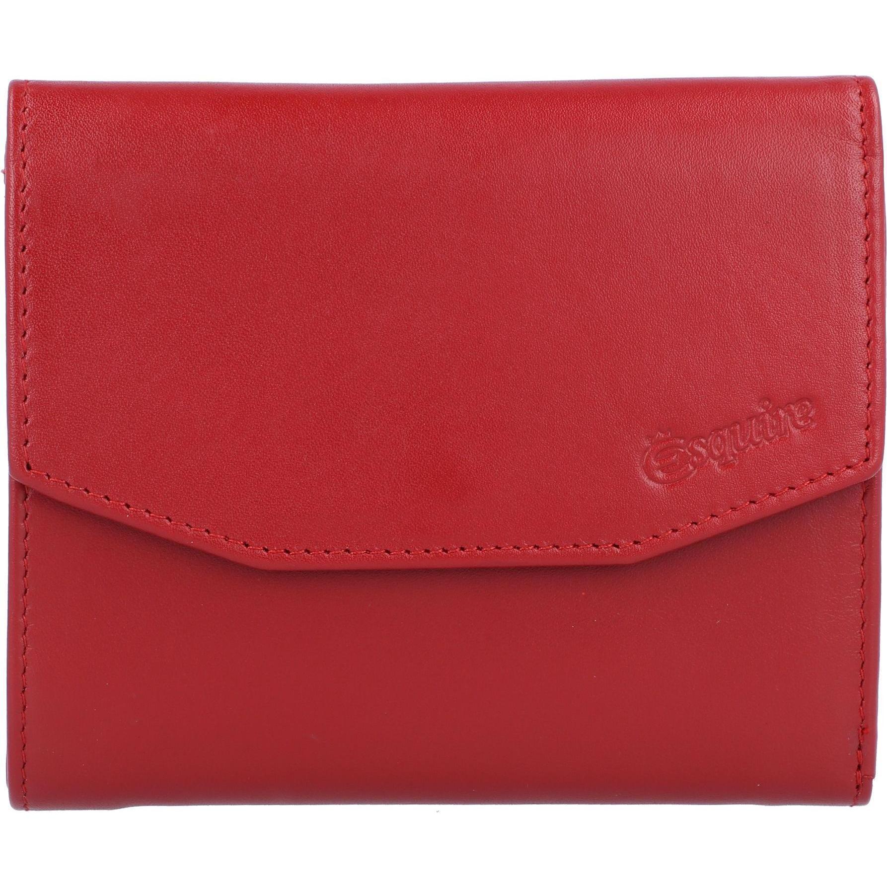 Esquire, Damen, Portemonnaie, New Silk Geldbörse Leder 12 cm, Rot