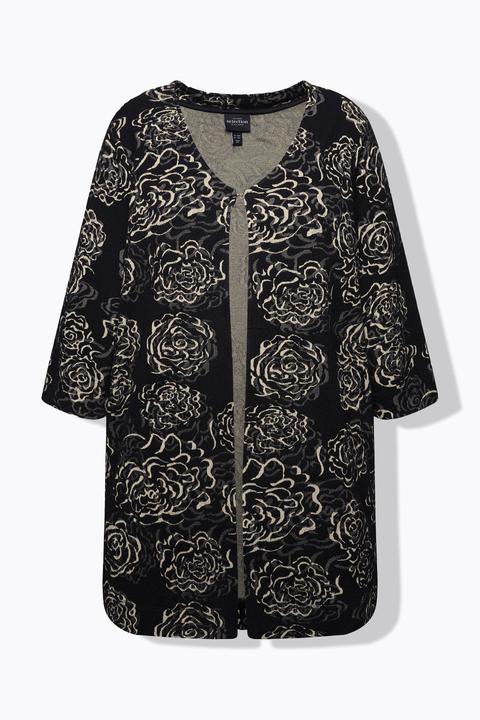 Actual product image Ulla Popken Floral Jacquard Jacket (58)