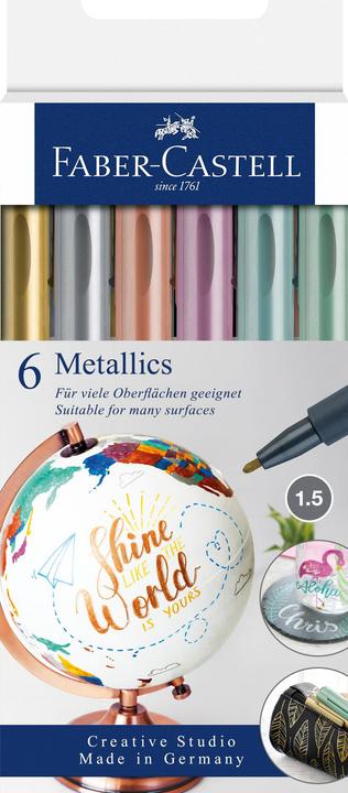 Produktbild Faber-Castell Metallics (Multicolor, 1.50 mm, 6 x)