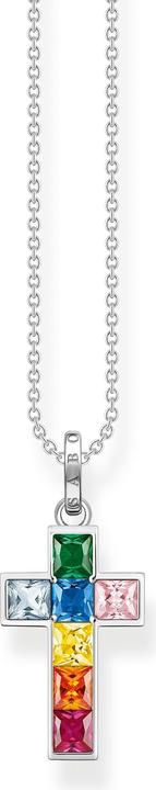 Immagine prodotto Thomas Sabo Collana croce pietre colorate argento (Argento 925, 40 - 45 cm)