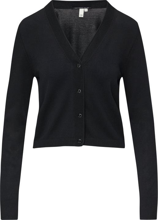 Produktbild s.Oliver Strickjacke Strickjacke aus Viskosemix mit Rollsaum (XXL)