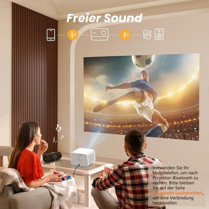 Actual product image Yaber LED Projektor mit Autofokus und WiFi 6 (Full HD, 700 lm)