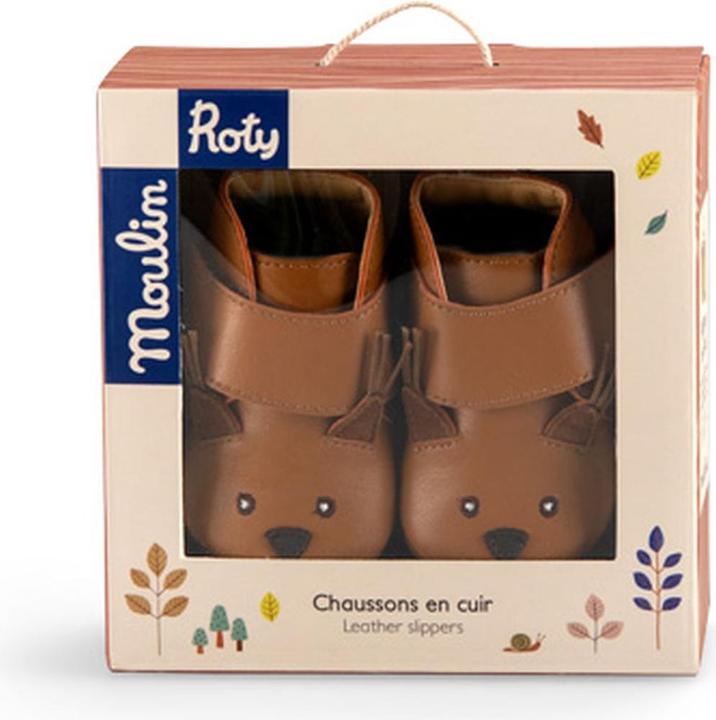 Produktbild Moulin Roty Lederschühchen Eichhörnchen camel Pomme des Bois 18/24 Monate (18, 19, 20, 21, 22, 23, 24)