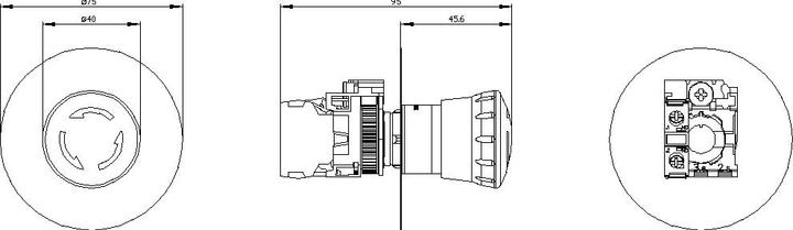Actual product image Siemens 3SU1100-1HB20-1CF0 Electric drive red
