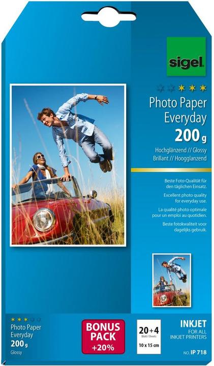 Actual product image Sigel Inkjet Everyday (200 g/m², 10 x 15 cm, 24 pcs.)