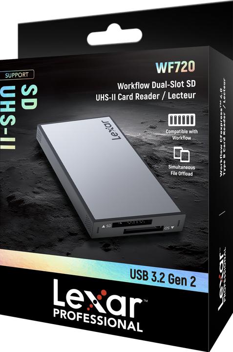 Actual product image Lexar PRO Workflow SD Dual-Slot Reader (USB 3.2)