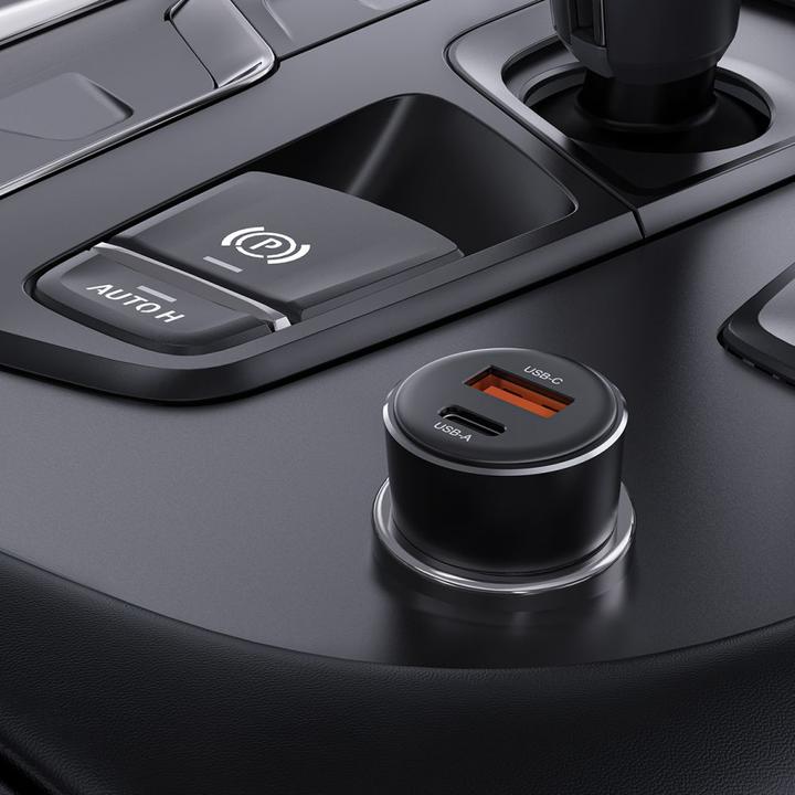 Produktbild Acefast B12 car charger 60W USB-A / USB-C - black