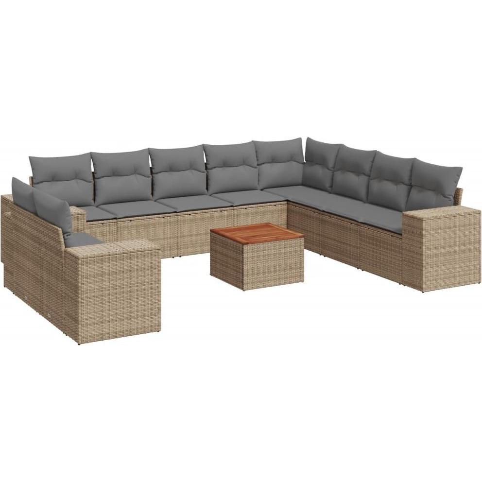 VidaXL, Gartenlounge, 10-tlg. Garten-Lounge-Set mit Kissen