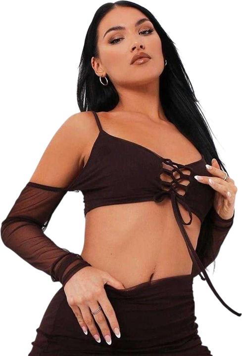 Produktbild Missy Empire Kurzes Top Netzmaterial (32)