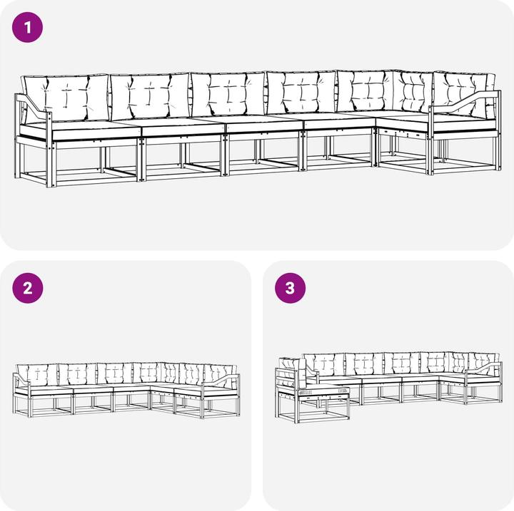 Produktbild vidaXL Outdoor-Sofa