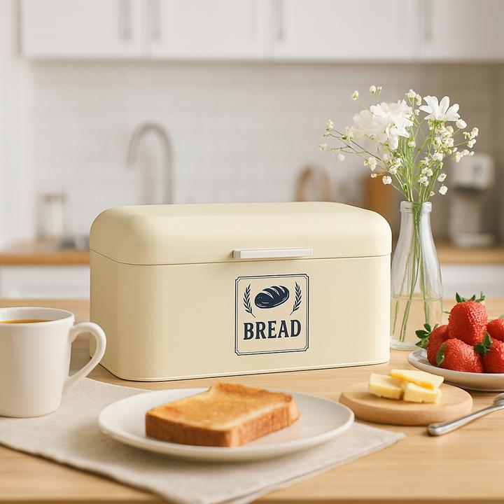 Actual product image Relaxdays Retro Brotkasten mit Deckel & Griff