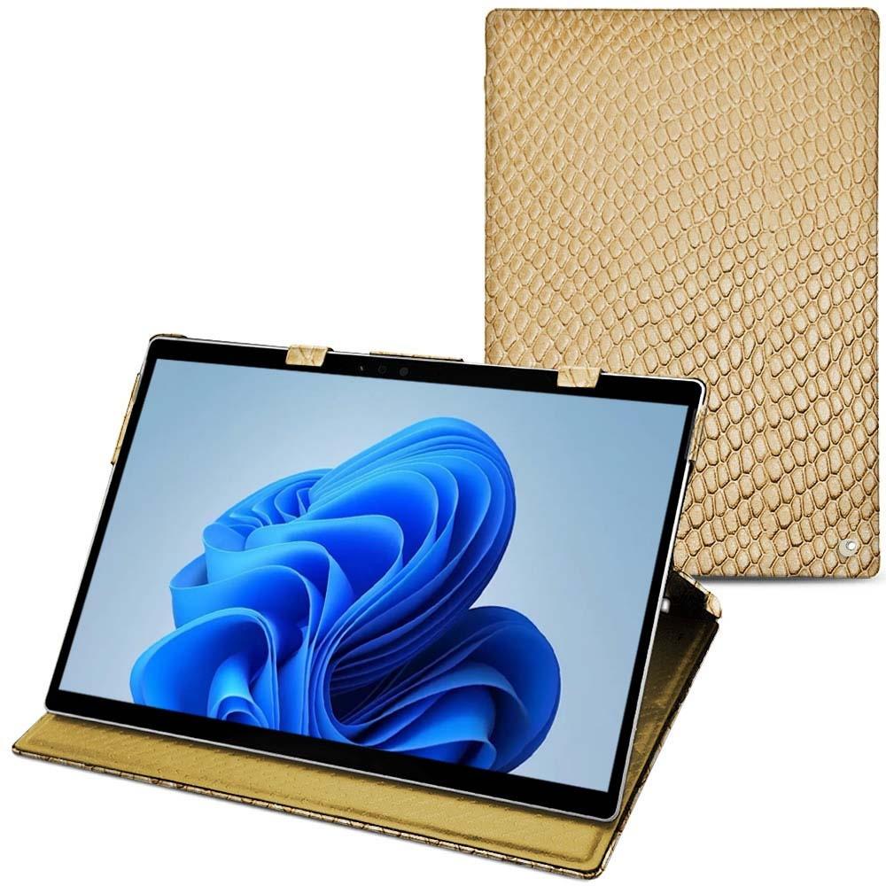 Noreve Lederschutzhülle vertikal (Microsoft Surface Pro 8), Tablet Hülle, Beige