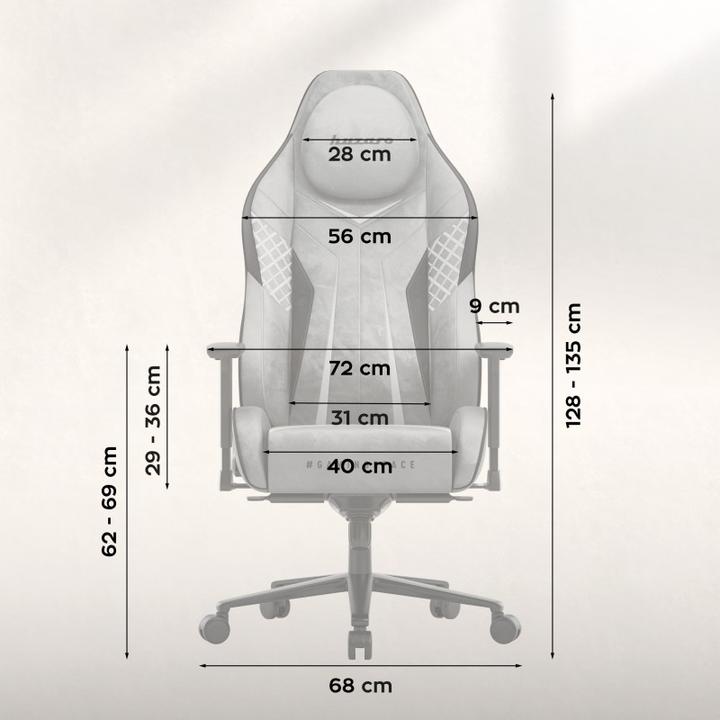 Produktbild Huzaro Fotel gamingowy zamszowy Force 8.3 Grey