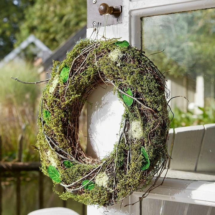 Actual product image Loberon Trockenblumenkranz Vantile braun/grün (32 cm)