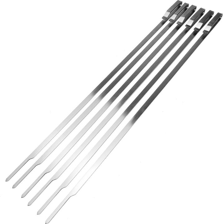 Produktbild Grillfürst Edelstahl Spiesse 45 cm - 6er Set - kompatibel mit Schaschlikset für Drehspiess