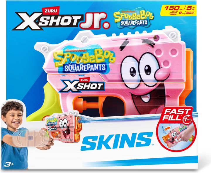 Actual product image Xshot Water ZURU - Fast-Fill Spongebob Jr. Blaster (Removable)