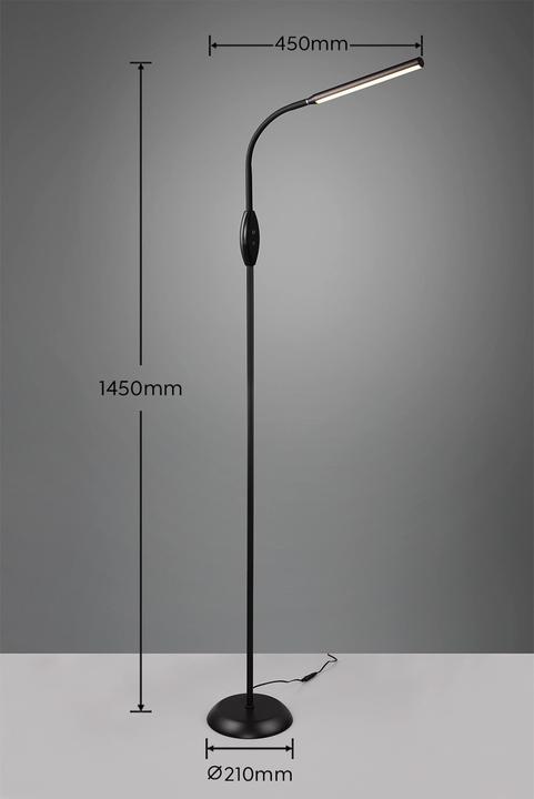 Actual product image Reality Toro R47641102 LED free-standing light, black, 5 W, 700 lm, CCT (700 lm)
