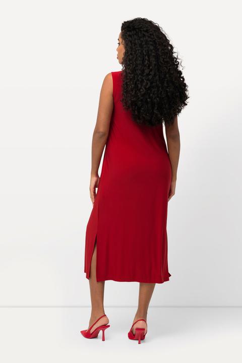 Produktbild Ulla Popken Jersey-Kleid, A-Linie, Carree-Ausschnitt, ärmellos (54)