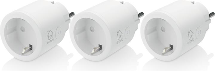 Productafbeelding Deltaco Schuko stopcontact, set van 3, wit