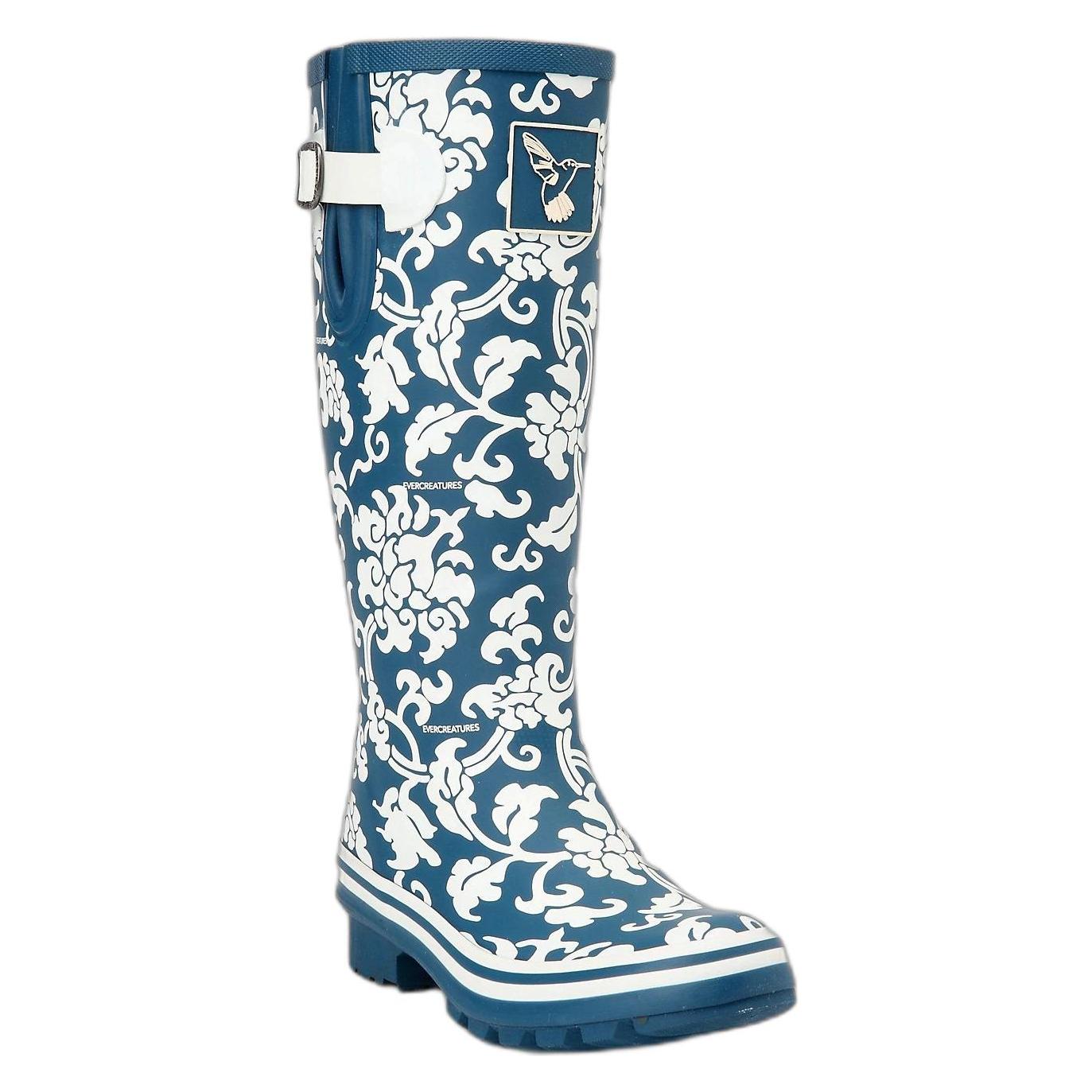 Evercreatures, Damen, Gummistiefel, Delft, Mehrfarbig, Weiss, Blau, (42)