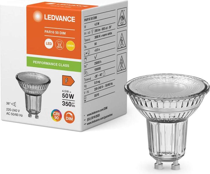 Productafbeelding Ledvance LED PAR165036 D (GU10, 4.50 W, 350 lm, 1 x, F)