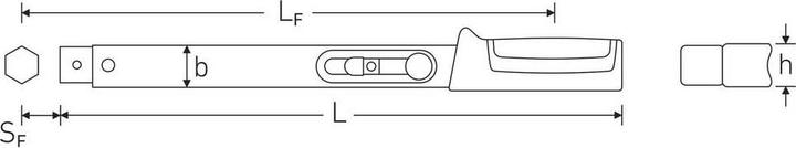 Produktbild Stahlwille 730 Quick Drehmomentschlüssel Service MANOSKOP® mit Aufnahme für Einsteckwerkzeuge Gr. a/20 40-200 (40 - 200 Nm)