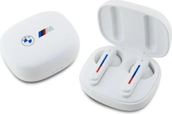Produktbild BMW Bluetooth headphones BMBEMIATP20LOH TWS + docking station white/white Printed Logos (Kabellos)