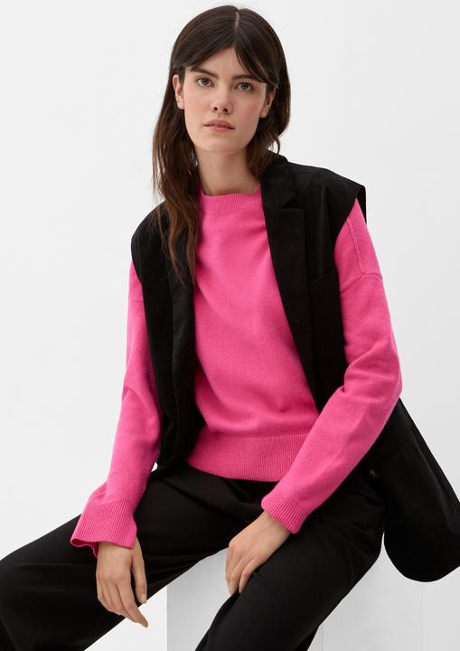 Image du produit s.Oliver Strickpullover Pullover mit geschlitztem Ärmelsaum (44)