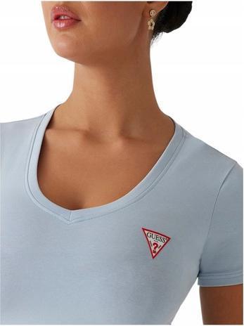 Actual product image Guess Damen T-Shirt Vn Mini Triangle Tee Blau (S)