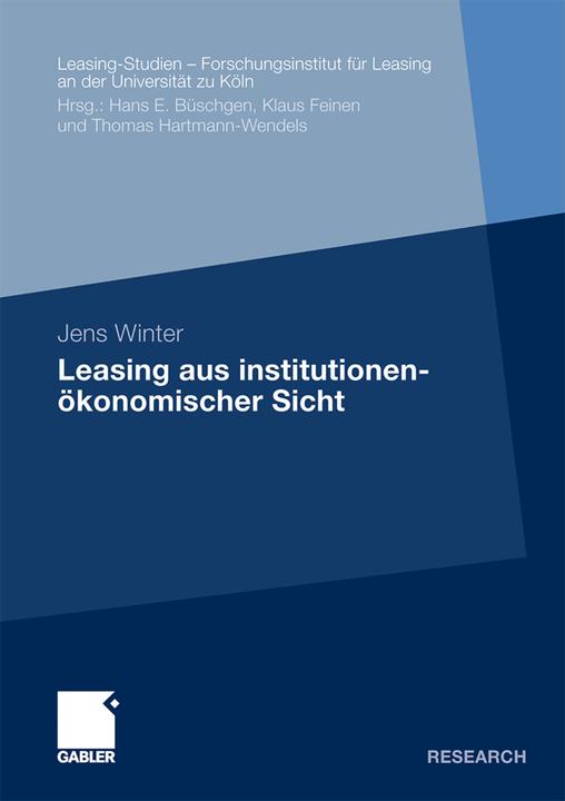 Produktbild Leasing aus institutionenökonomischer Sicht (Deutsch, Jens Winter, 2011)