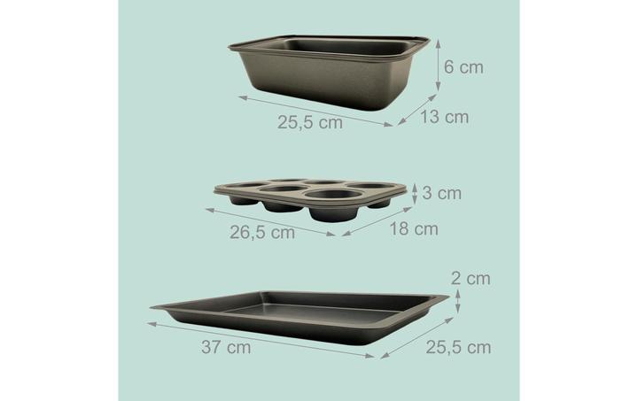 Produktbild Relaxdays 3-teiliges Backformen Set