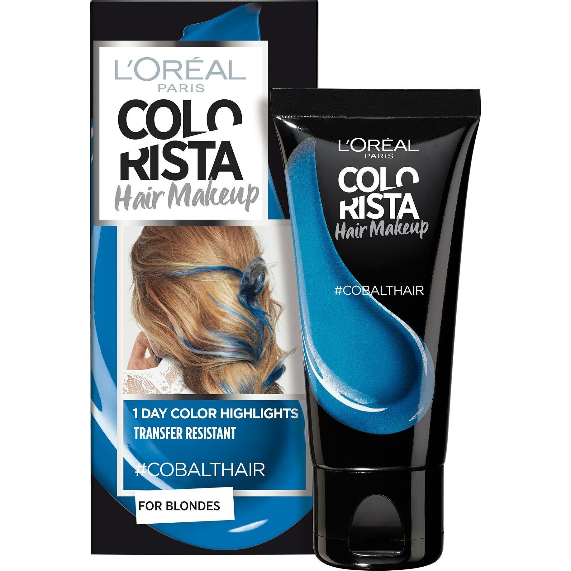 L'oréal Paris Donna Cobalto/Blu Tinta Per Capelli, L'oreal Paris Colorazione Temporanea Trucco Per Capelli (Blu)