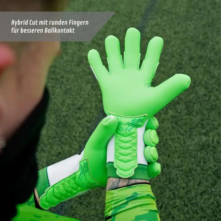 Actual product image Catch & Keep Fussballhandschuhe ViVor Freaky Green Gr. 7 Torwart Goalie Handschuhe (7)