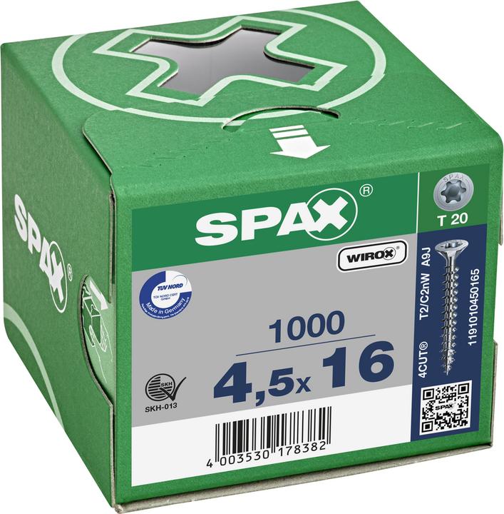 Produktbild Spax Senkmultikopf T-Star Plus T20 Vollgewinde Wirox (1000 Schrauben pro Stück)