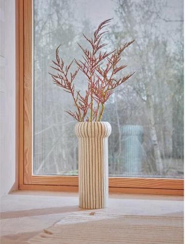 Produktbild Oyoy Vase Aki Hellgrün/Schwarz (1 x, 49 x 23 x 25.5 cm, 28.74 l)