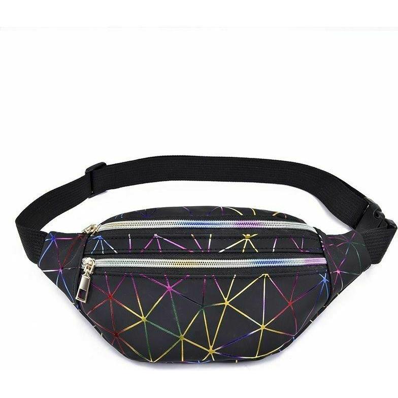 JTI, Bauchtasche, Coole Hüfttasche mit Regenbogenmuster, Mehrfarbig