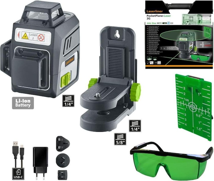 Actual product image Laserliner PocketPlane-Laser 3G Three-dimensional laser self-levelling