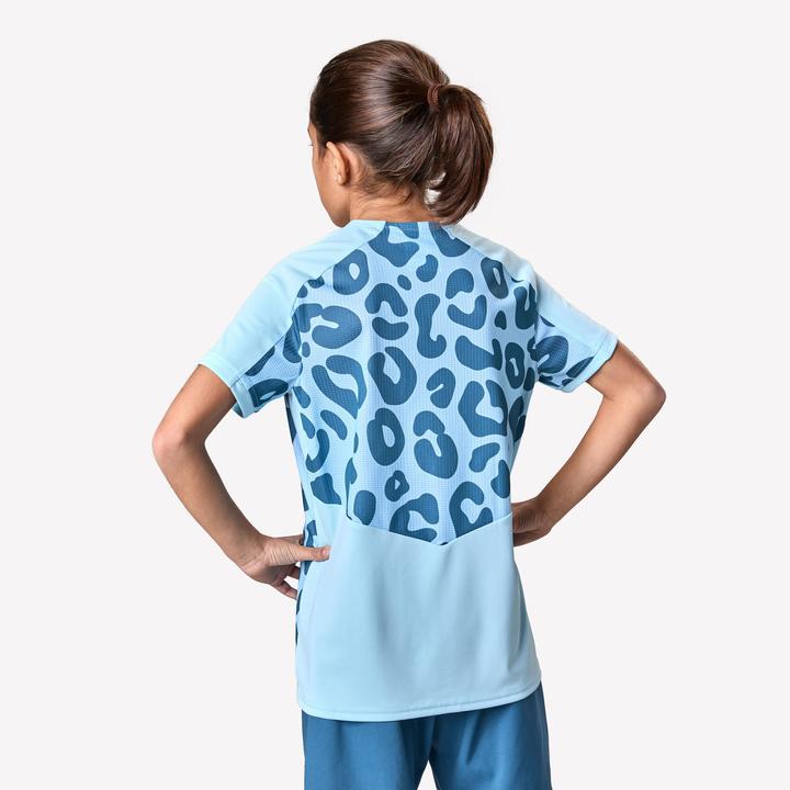 Produktbild Kipsta Mädchen Fussball Trikot - Viralto Leopard blau (140)