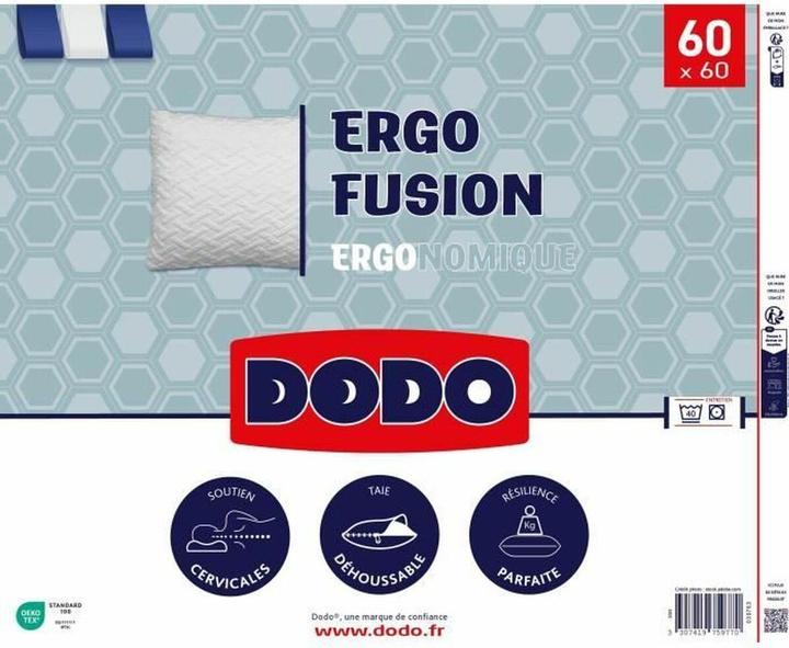 Dodo Kissen ERGO FUSION Weiss 60 x 60 cm (60 x 60 cm)
