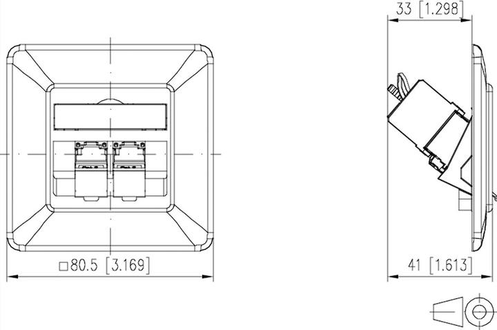Produktbild Metz Connect BTR Outlets Flush with 180 ° Modules