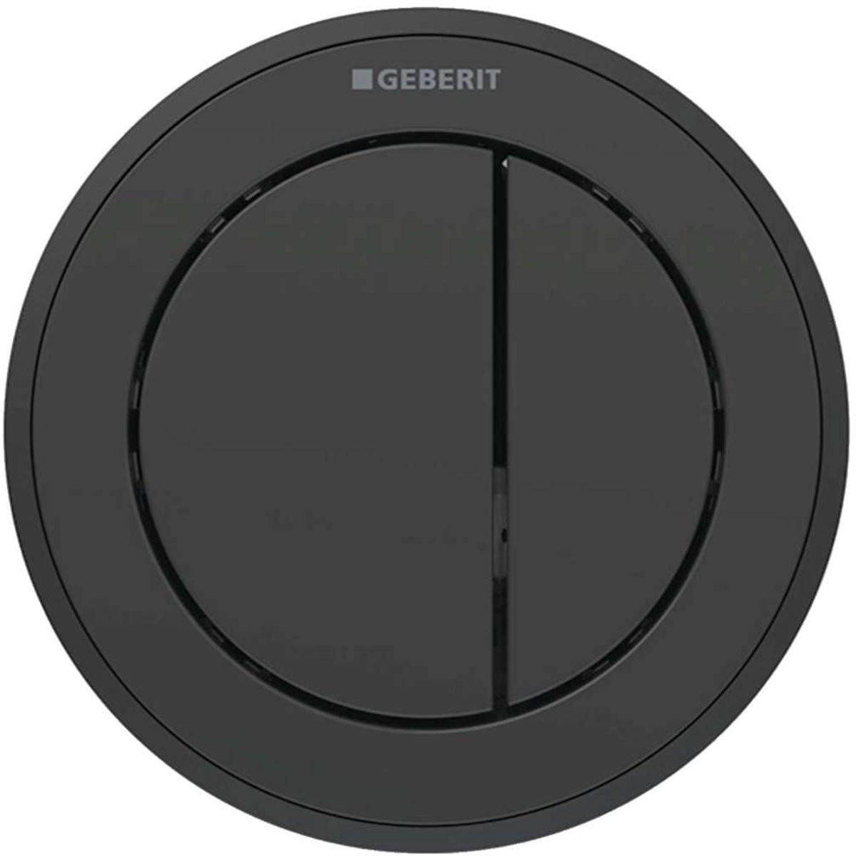 Geberit, Placca WC, Spoelsystemen - Afstandsbediening type 10, pneumatisch, dual flush, zwart 116.057.DW.1