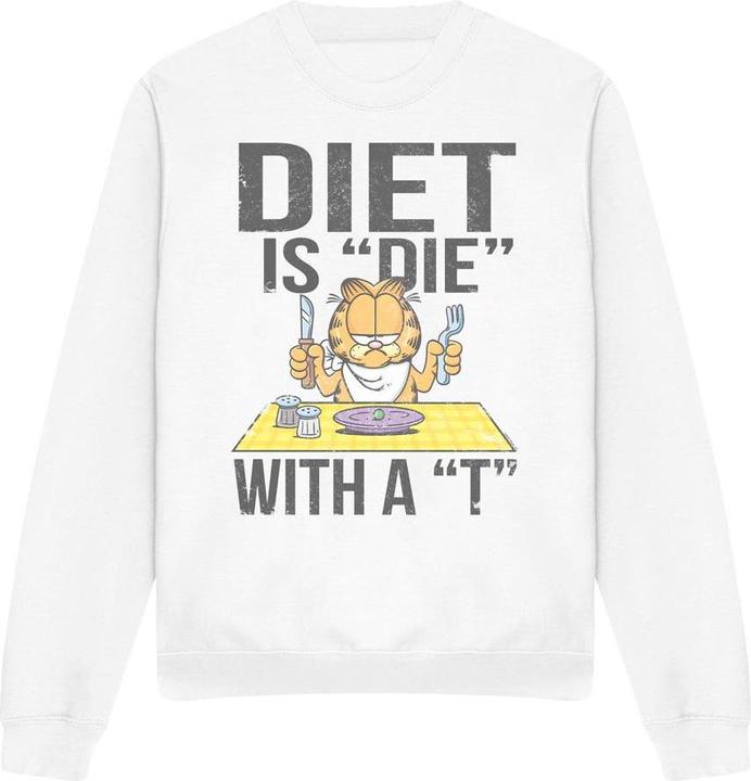 Actual product image Garfield Unisex Adult Diet Is Die With a T Sweatshirt (S)