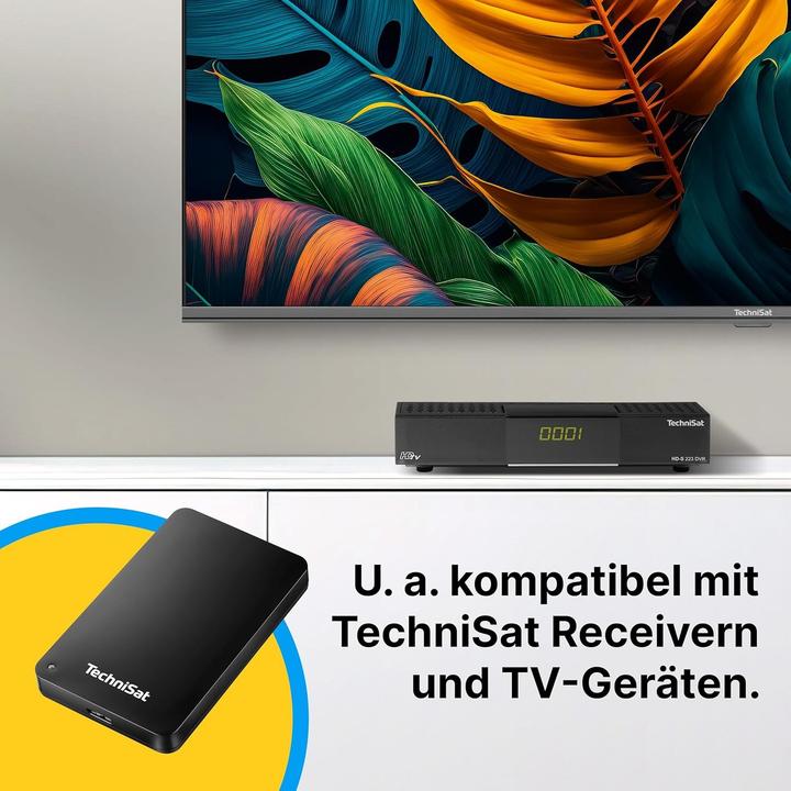 Produktbild TechniSat STREAMSTORE 24-2,5 Zoll USB 3.2 Festplatte mit 1 TB Speicherplatz und LED Anzeige (1000 GB (1 TB)