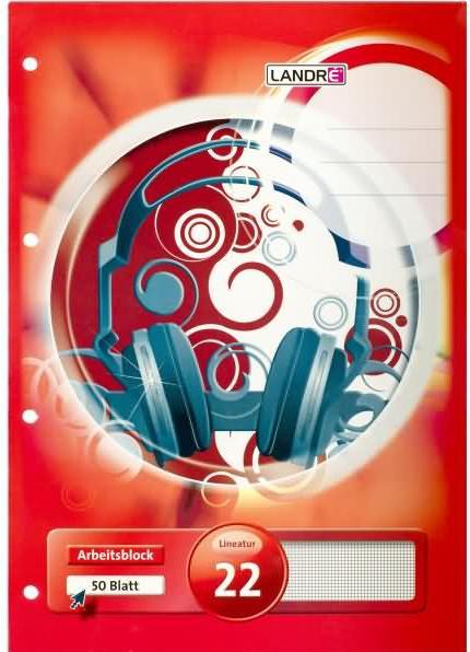 Bloc-notes Staufen Vert DIN A4 - 50 Feuilles Recyclées 80g/m² - Linéature 3