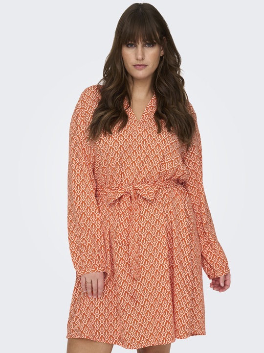 Image du produit Only Robe curvy à col en V et manches longues (50)
