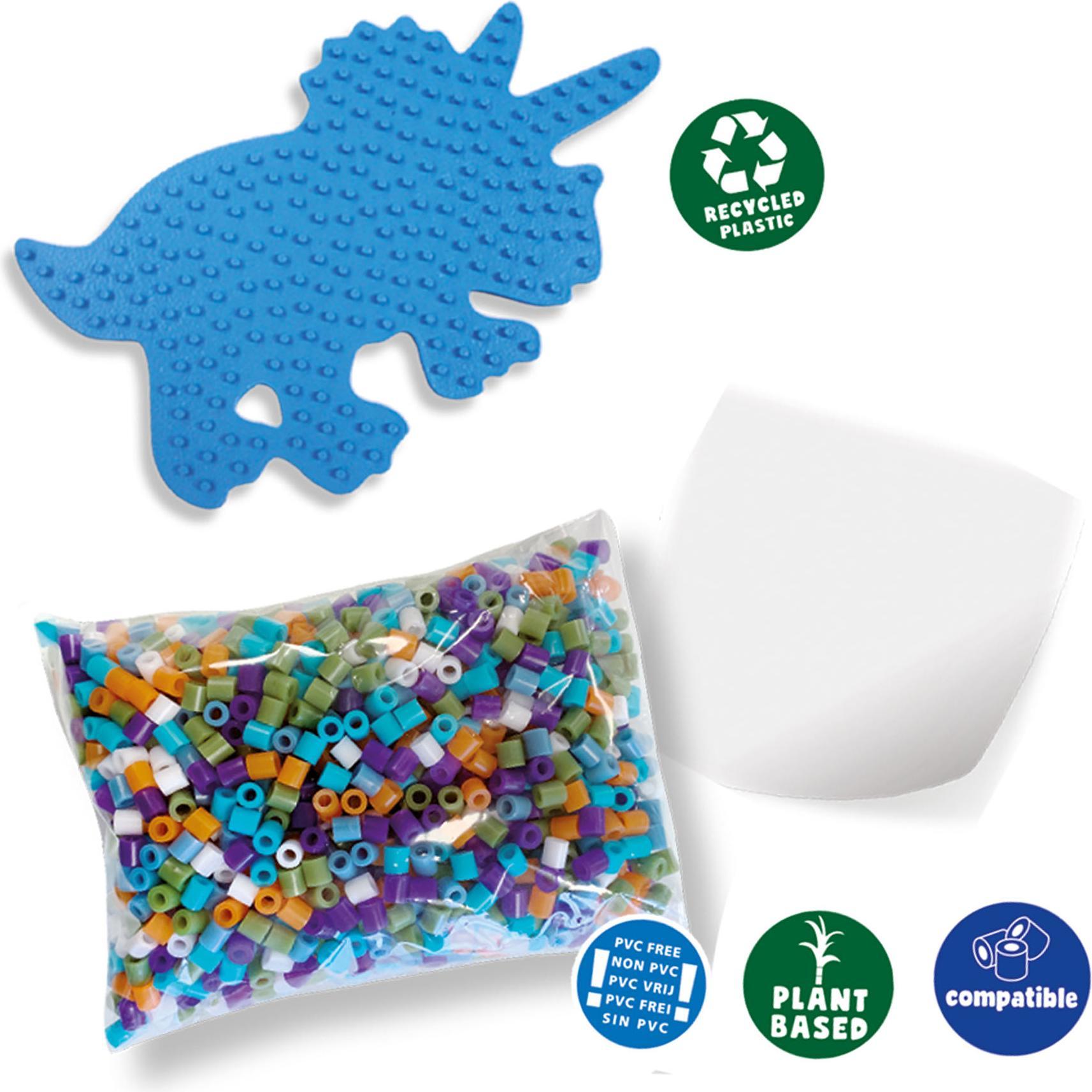 Thumbnail - Ses Green Beedz - Bügelperlenset Triceratops Dino