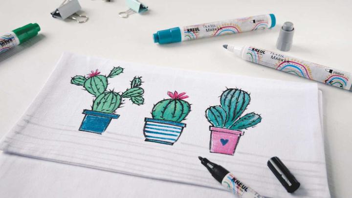 Actual product image Kreul Javana texi mäx Sunny fine fabric marker for light fabrics (1x)