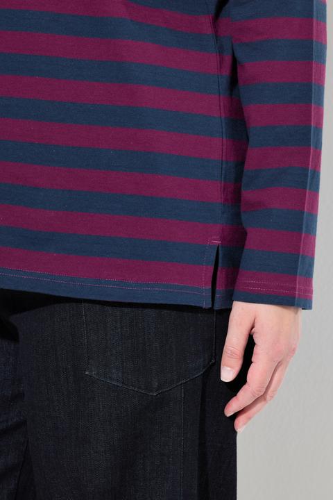 Produktbild Ulla Popken Shirt, Ringel, Rundhals, Langarm (54)