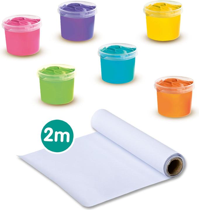 Produktbild Ses SES-Fingerfarben-Mega-Set 6 Farben X 110 Ml (Flieder, Orange, Gelb, Grün, Blau, Pink, 660 ml)